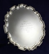 A large George V silver presen