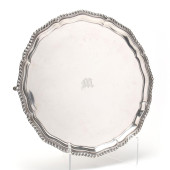 A LARGE GEORGE V SILVER SALVER