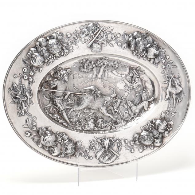 A LARGE GERMAN .930 FINE SILVER