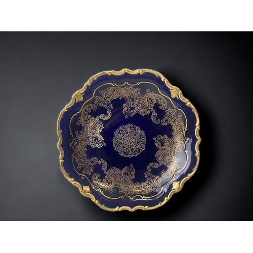 A LARGE GERMAN ECHT KOBALT GILDED