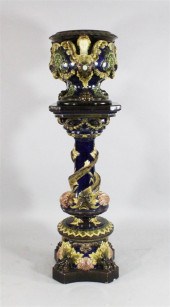 A large German majolica jardin
