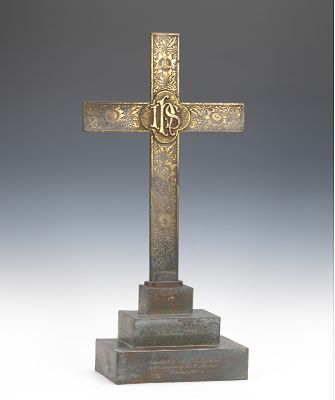 A Large Gilt Metal Cross ca. 1904