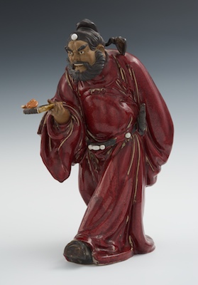 A Large Glazed Earthenware Figure