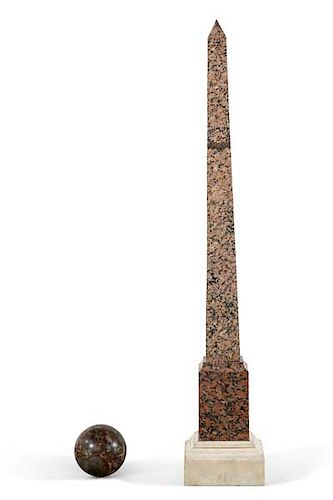 A LARGE GRAND TOUR STYLE MARBLE