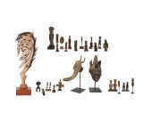 A LARGE GROUP OF AFRICAN AND O