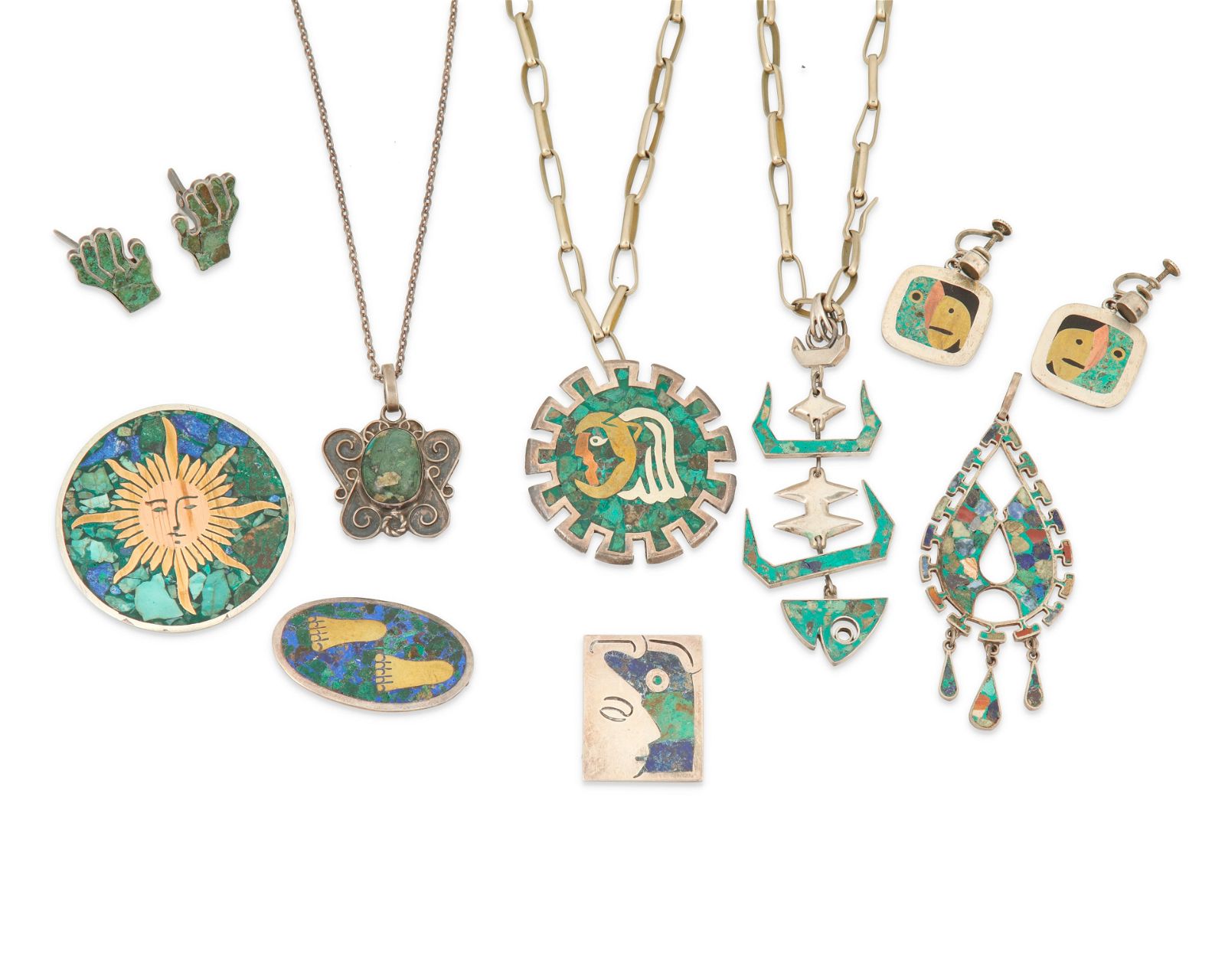 A LARGE GROUP OF MEXICAN SILVER AND