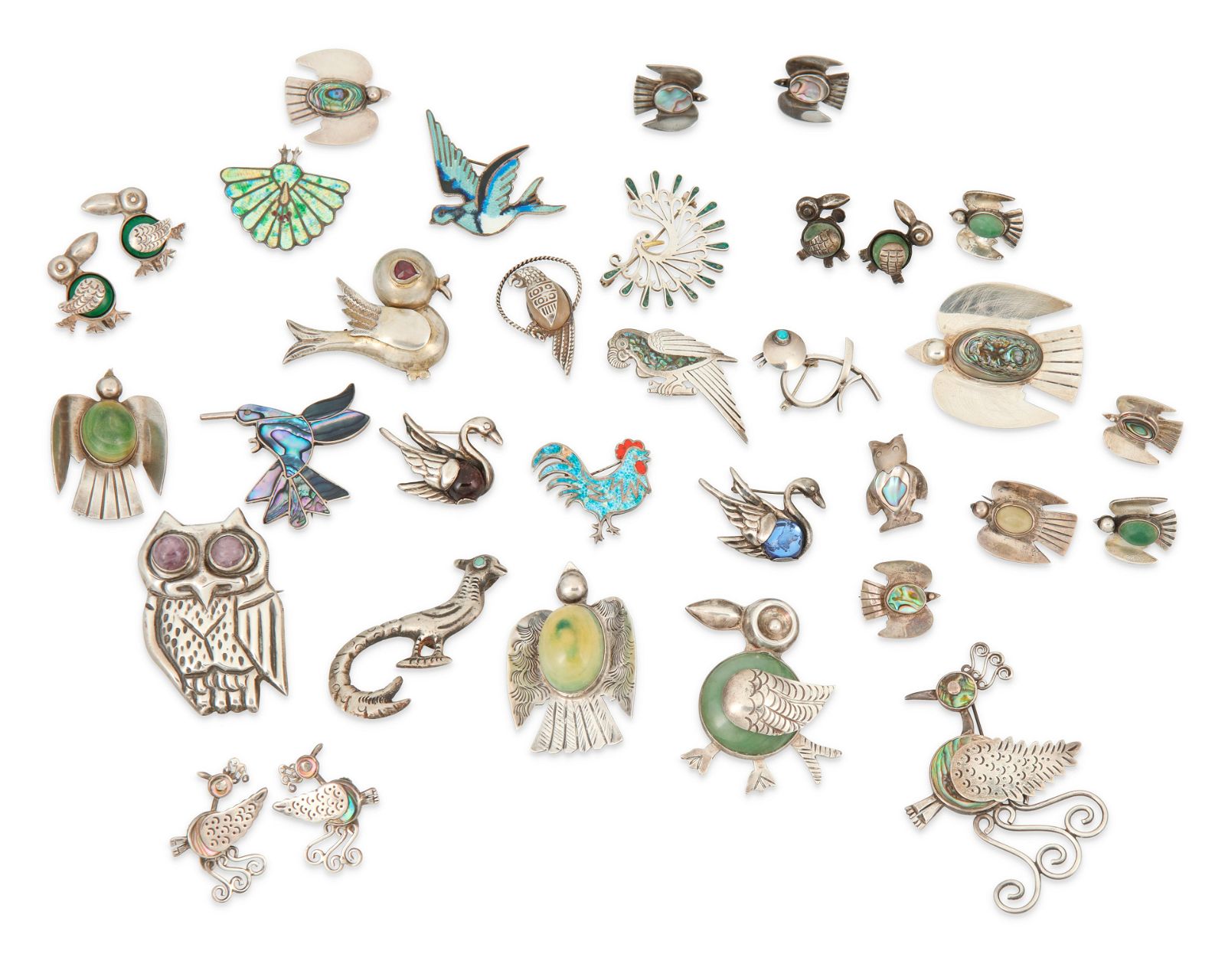 A LARGE GROUP OF MEXICAN SILVER