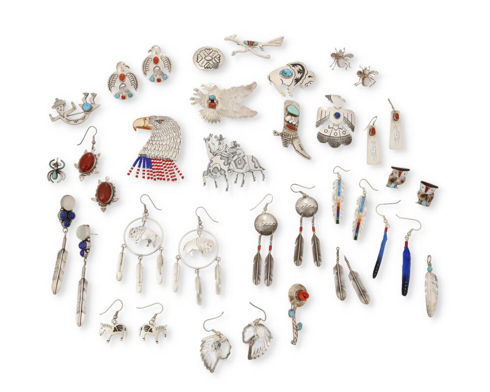 A LARGE GROUP OF SOUTHWEST SILVER