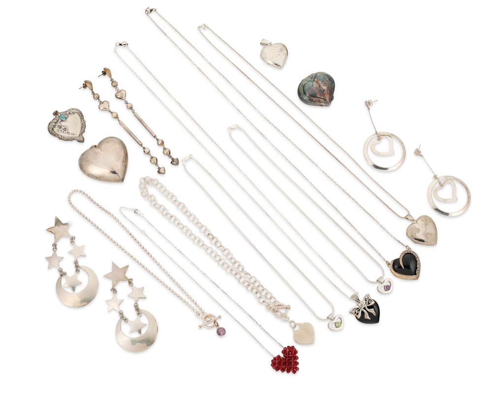 A LARGE GROUP OF STERLING SILVER