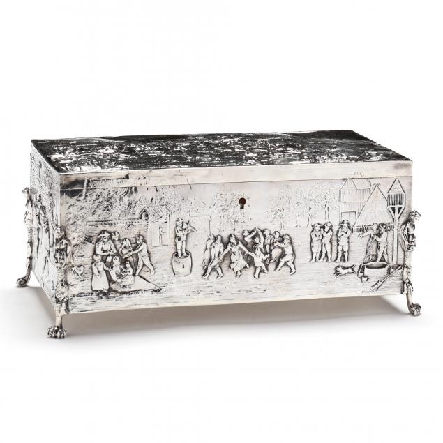 A LARGE HANAU STERLING SILVER