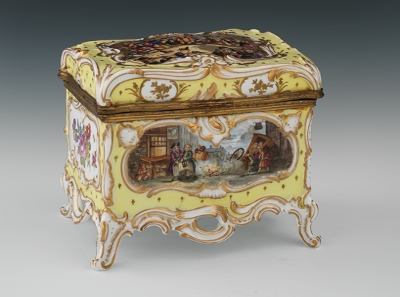 A Large Hand Enameled Porcelain