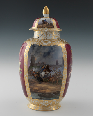 A Large Hand Painted Dresden