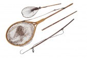 A LARGE HICKORY SALMON NET lat