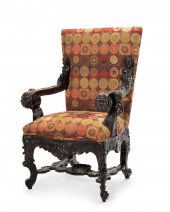 A LARGE HORNER-STYLE CARVED WO