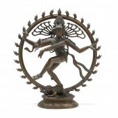 A LARGE INDIAN BRONZE SCULPTUR