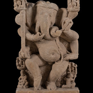 A Large Indian Stone Carving of a