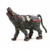 A LARGE INDIAN WOOD CARVED PAI