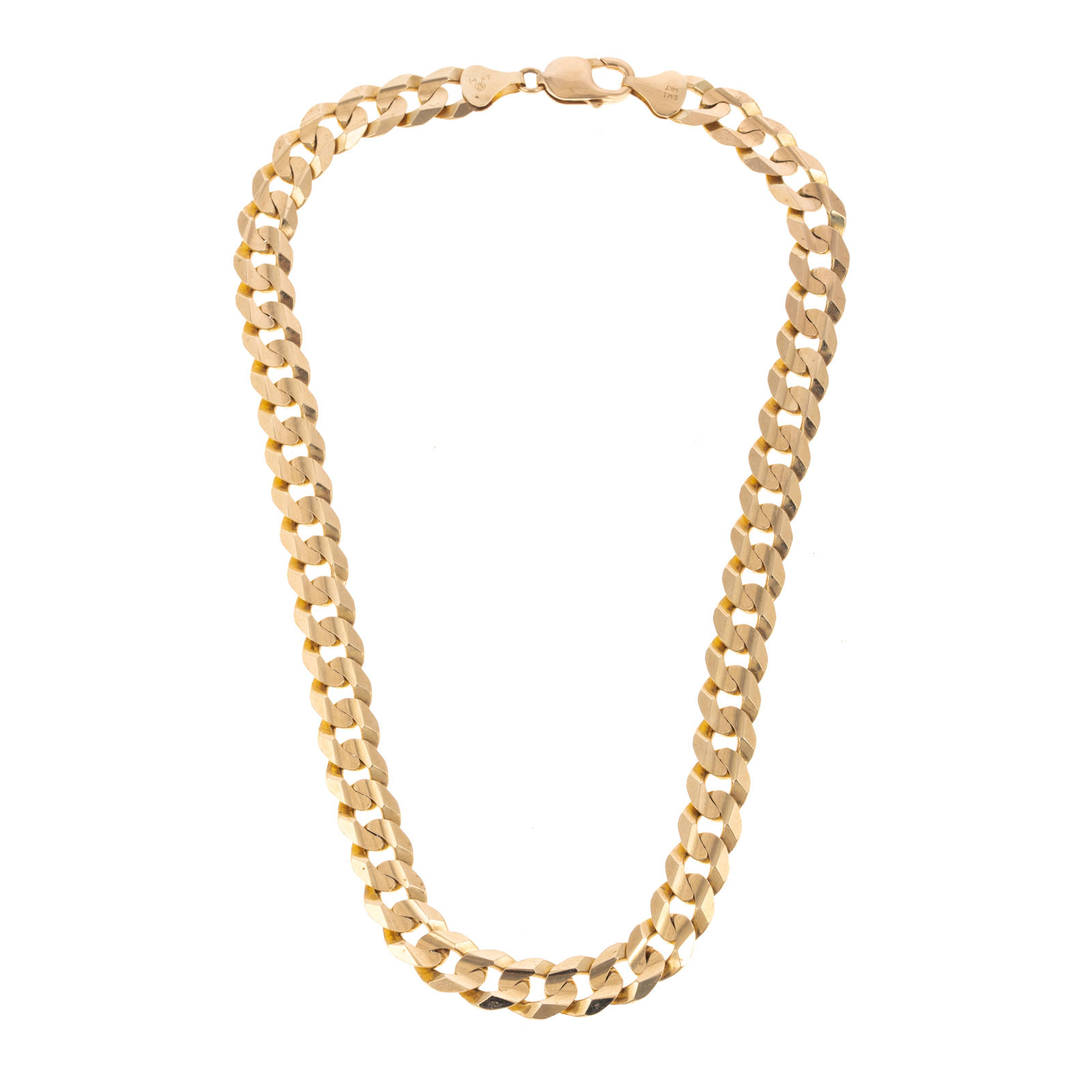 A LARGE ITALIAN 14K CURB LINK