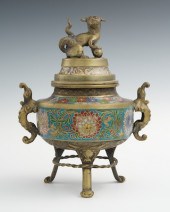 A Large Japanese Champleve Cen