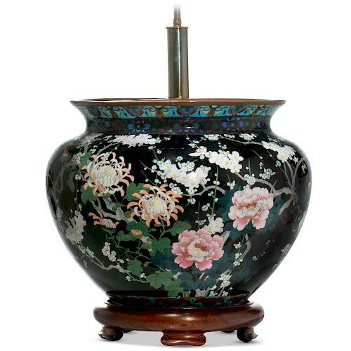 A LARGE JAPANESE CLOISONNE