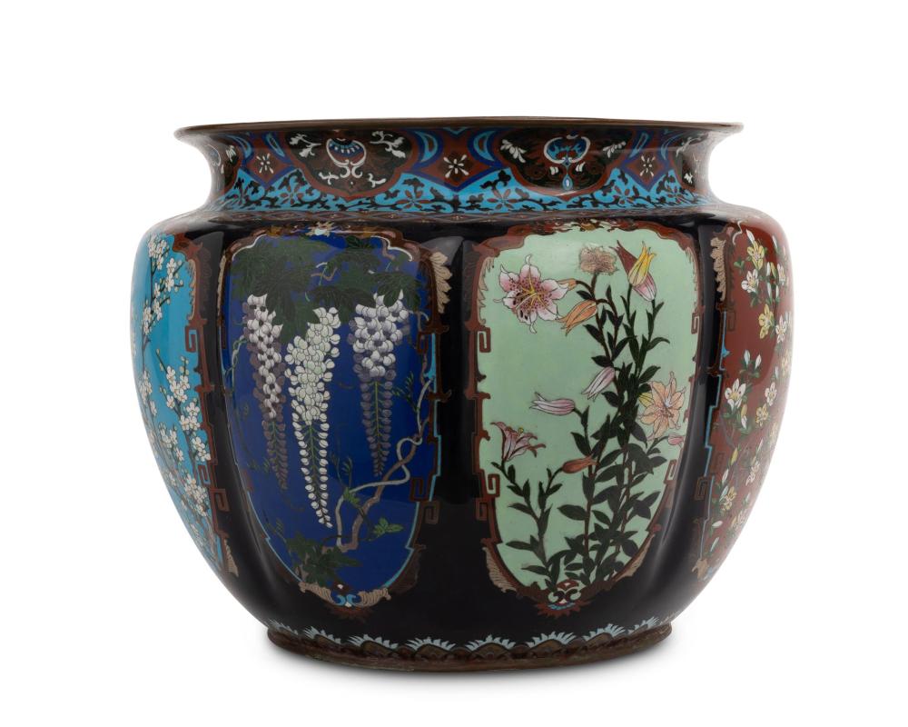 A LARGE JAPANESE CLOISONNé