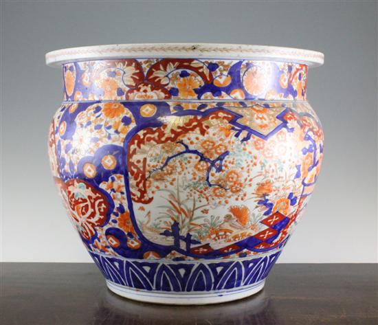 A large Japanese Imari globular