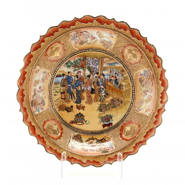 A LARGE JAPANESE SATSUMA BOWL  Late