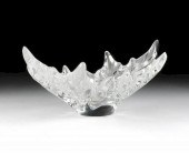 A LARGE LALIQUE FROSTED AND CL