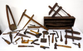 A LARGE LOT OF ANTIQUE TOOLS<b