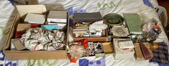 A large lot of sewing materials
