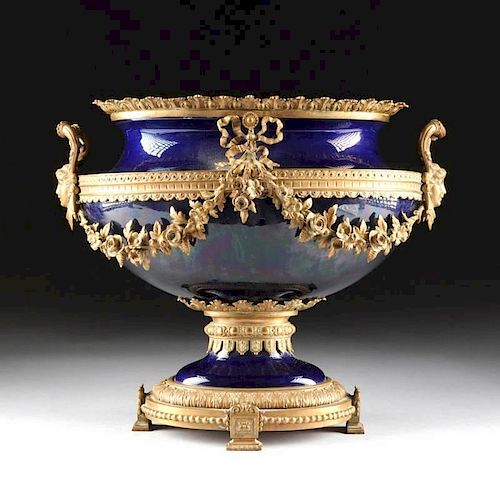 A LARGE LOUIS XVI STYLE BRONZE