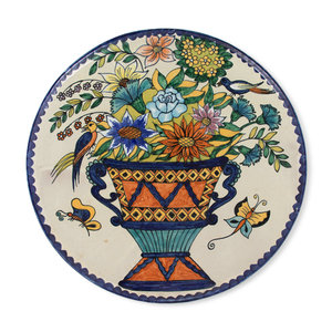 A Large Mexican Pottery Charger