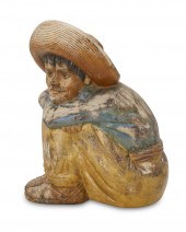 A LARGE MEXICAN POTTERY FIGURE