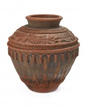 A LARGE MEXICAN TERRACOTTA GAR