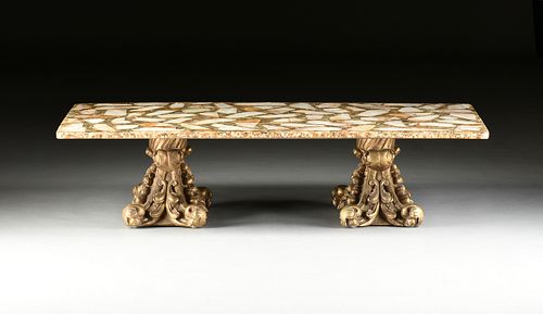 A LARGE MID-CENTURY MODERN ONYX AND