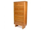 A large mid-century oak, lock-
