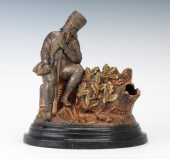 A Large Monochrome Figural Mat