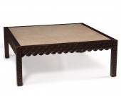 A LARGE MOROCCAN-STYLE CARVED