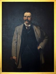 A large oil on canvas by Daniel