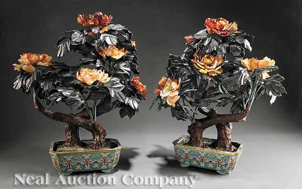 A Large Pair of Chinese Carved