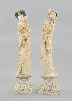 A Large Pair of Chinese Carved