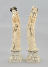 A Large Pair of Chinese Carved