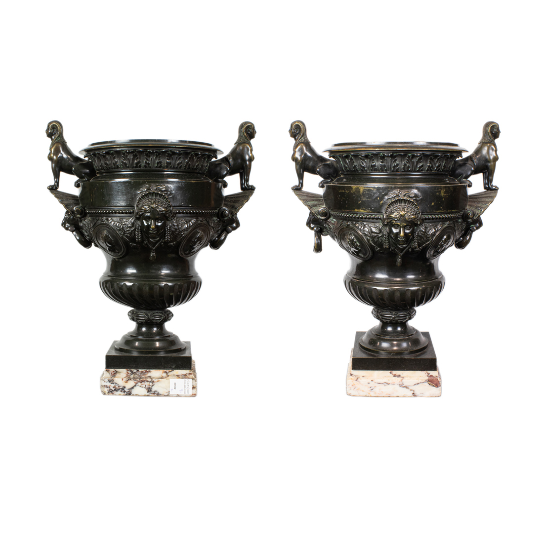 A LARGE PAIR OF EGYPTIAN REVIVAL