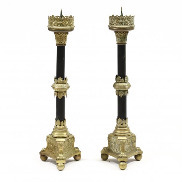 A LARGE PAIR OF FRENCH EMPIRE STYLE