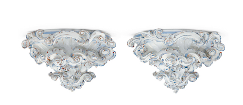 A LARGE PAIR OF GLAZED