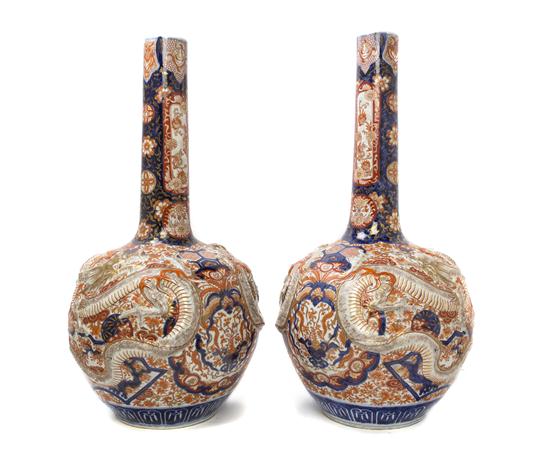 A Large Pair of Japanese Imari