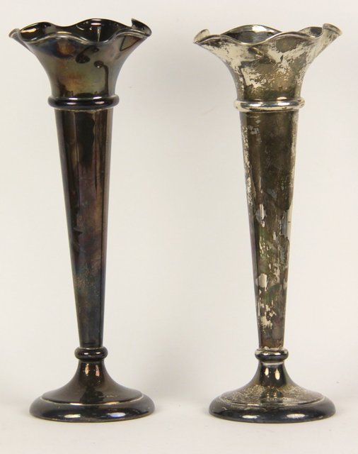 A large pair of silver spill