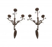 A LARGE PAIR OF SPANISH BAROQU