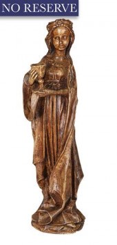 A LARGE PATINATED PLASTER CAST