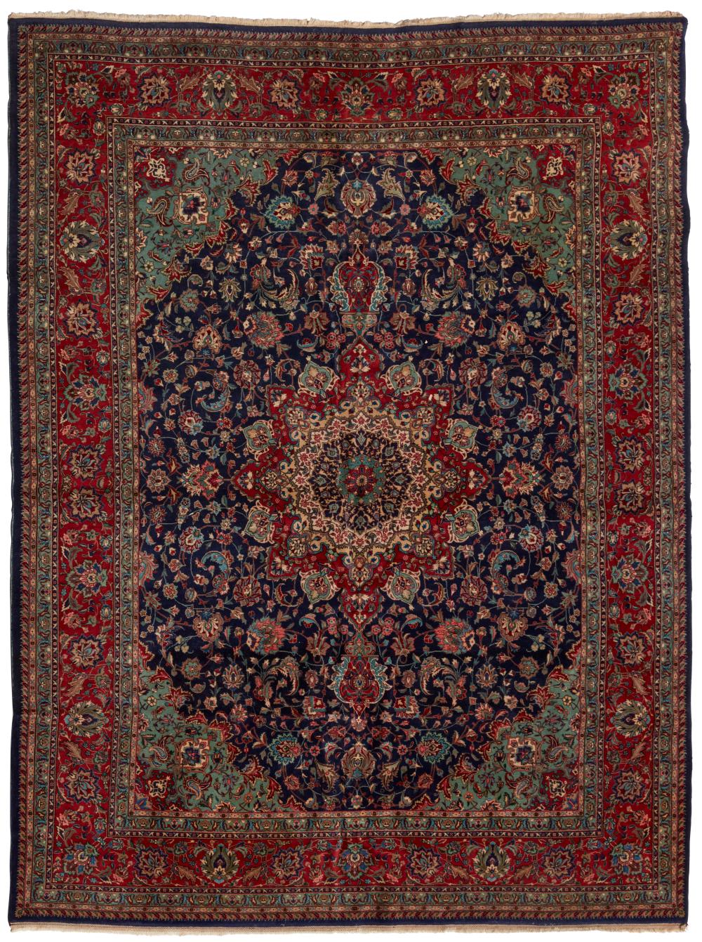 A LARGE PERSIAN TABRIZ AREA RUGA